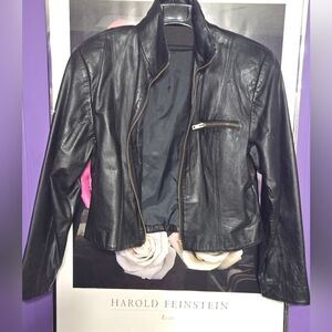 Avon Fashions Vintage Leather Motorcycle Jacket JRS L